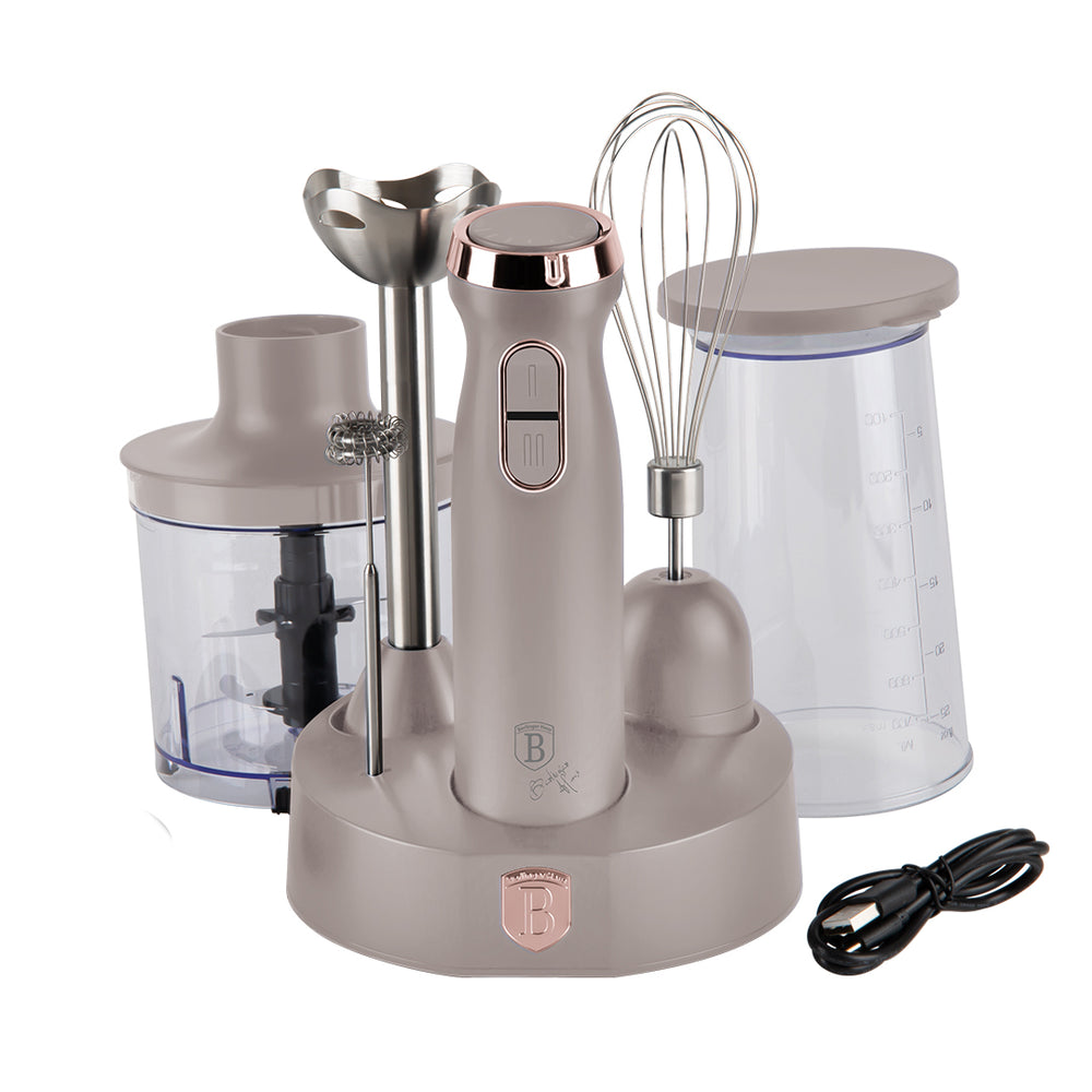 Berlinger Haus Staafmixer set Taupe – 6-in-1 – 800 W