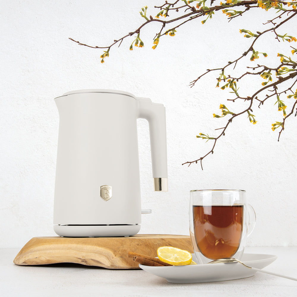 Berlinger Haus Waterkoker Dubbelwandig Mat Crème - 1.7 Liter - 1800W