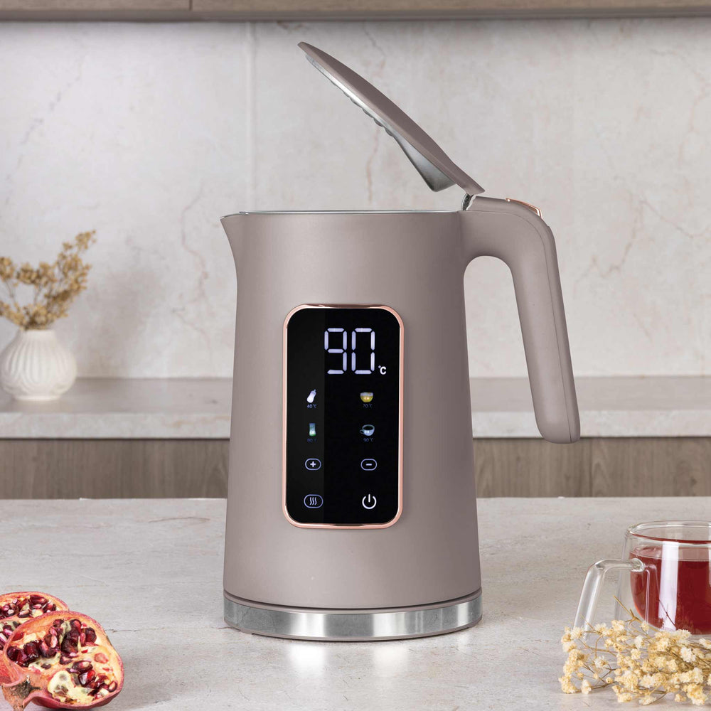 Berlinger Haus Waterkoker Digitaal Taupe - Temperatuurinstelling - 1.7 Liter - 2200W