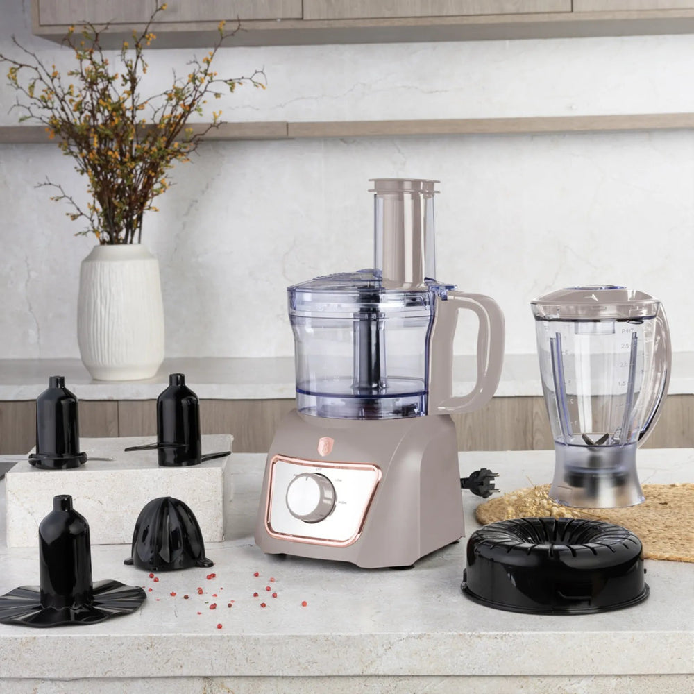 Berlinger Haus Keukenmachine / Foodprocessor 8-in-1 Taupe - 500W