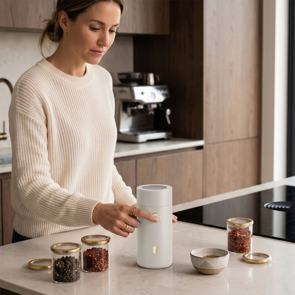 Berlinger Haus Elektrische Koffiemolen / Koffiebonen Maler - Mat Crème - 150W