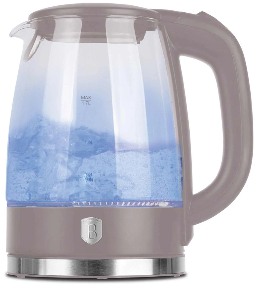 Berlinger Haus Waterkoker Glas Taupe - 1.7 Liter - 2200W