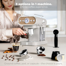 Berlinger Haus Espressomachine / Pistonmachine Digitaal Mat Crème - 3-in-1 - 20 Bar - 1.02Liter