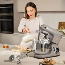 Berlinger Haus Keukenmachine Taupe - RVS Kom 6 Liter - 1500W