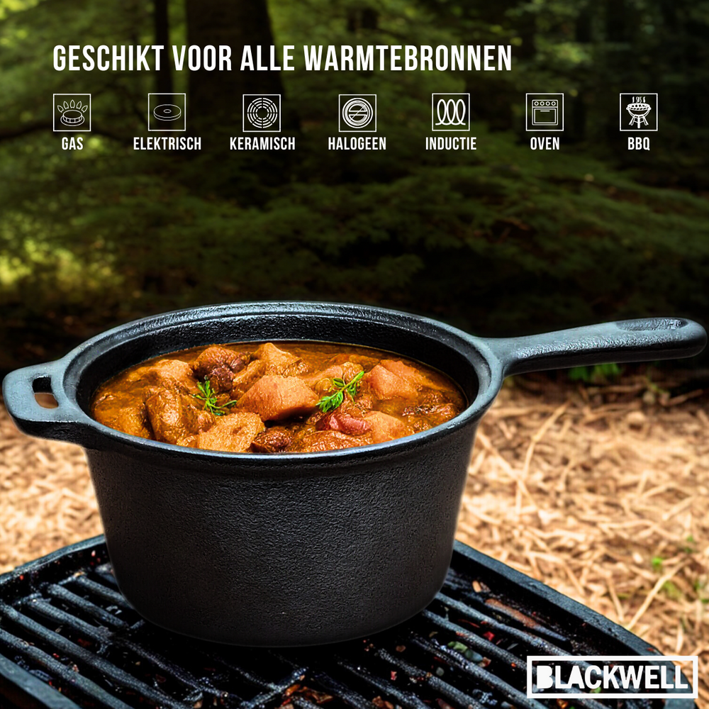Blackwell Sauspan Gietijzer / Steelpan ø 18 cm - 1.5 liter - zonder anti-aanbaklaag