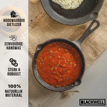 Blackwell Koekenpan Skillet Gietijzer ø 16 cm - geschikt voor alle warmtebronnen - zonder anti-aanbaklaag