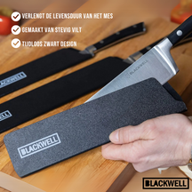 Blackwell Mesbeschermer - Universeel - Zwart - Voor messen met een lemmet tot 15 cm