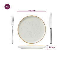Cosy & Trendy Serviesset Baltic Vanilla 18-delig / 6 personen - 6 dinerborden, 6 ontbijtborden en 6 kommen