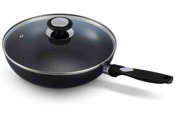Beka Wokpan met glazen deksel Pro Induc ø 28 cm - keramische anti-aanbaklaag