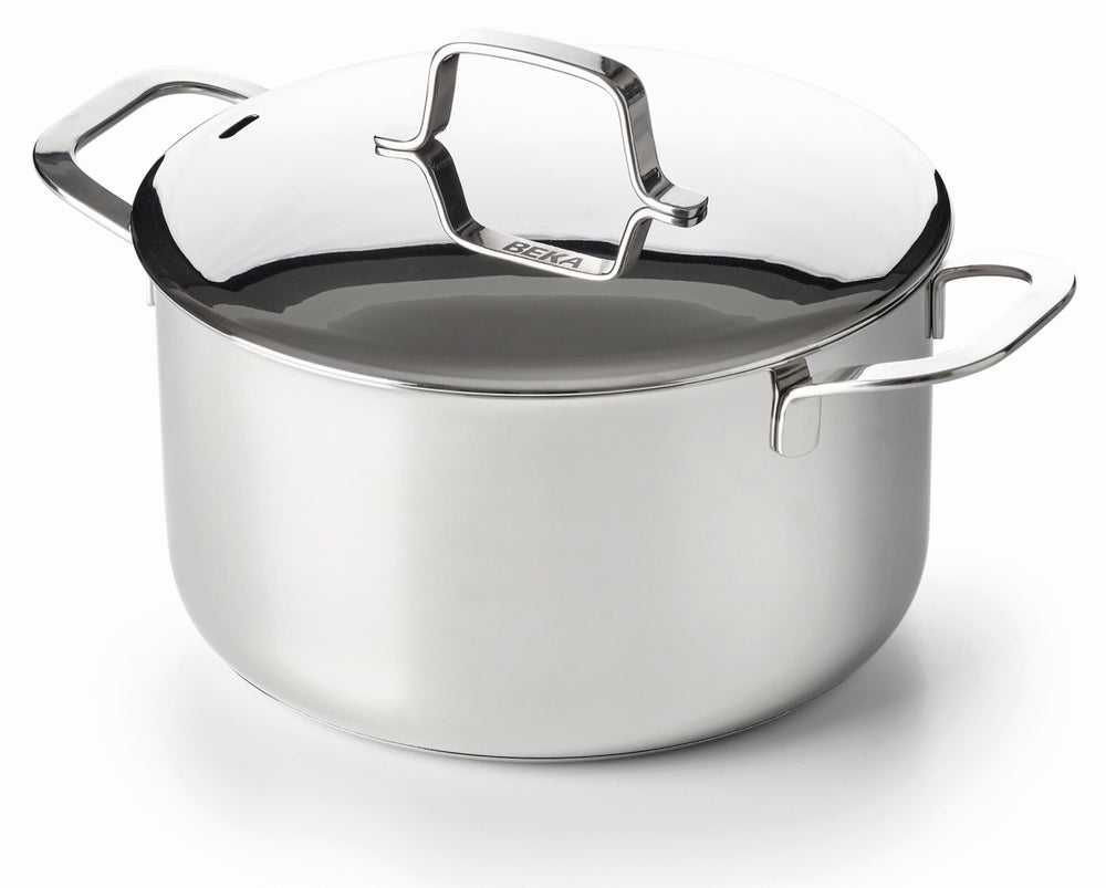 Beka Kookpan Maestro RVS met deksel ø 24 cm / 5.1 liter - geschikt voor alle warmtebronnen