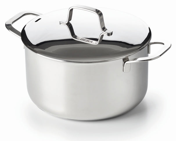Beka Kookpan Maestro RVS met deksel ø 24 cm / 5.1 liter - geschikt voor alle warmtebronnen