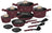 Berlinger Haus Pannenset Mat Bordeaux 11-Delig - Kookpan ø 20, 24, 28 cm, Koekenpan ø 24, 28 cm & Steelpan ø 16 cm - geschikt voor alle warmtebronnen