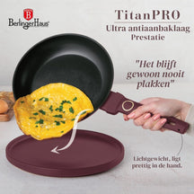 Berlinger Haus Pannenset Mat Bordeaux 11-Delig - Kookpan ø 20, 24, 28 cm, Koekenpan ø 24, 28 cm & Steelpan ø 16 cm - geschikt voor alle warmtebronnen