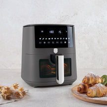 BerlingerHaus Airfryer XXXL Mat Antraciet - met Kijkvenster - 8 Liter - 1650W