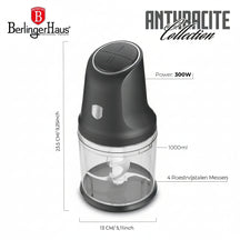 Berlinger Haus Hakmolen Antraciet - 2-in-1 - 4 Messen - 300W
