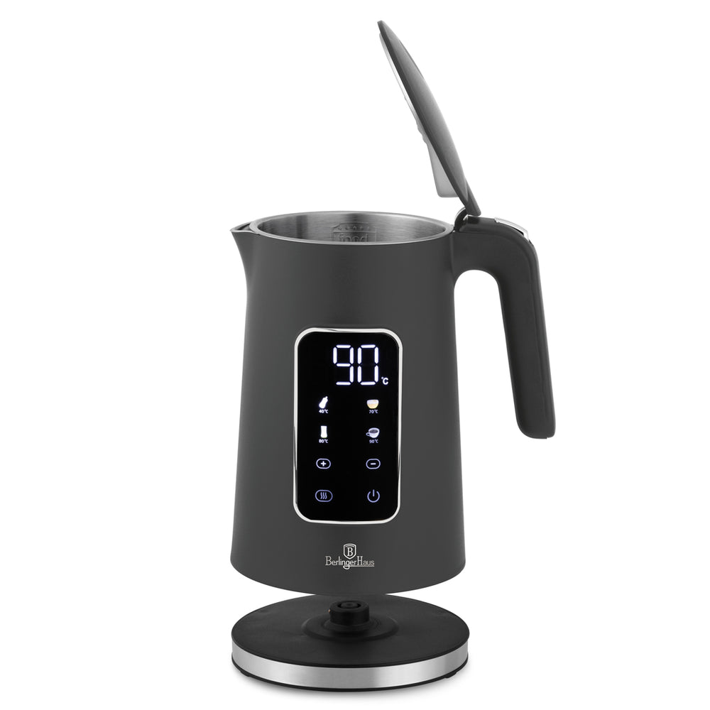 Berlinger Haus Waterkoker Digitaal Mat Antraciet - Temperatuurinstelling - 1.7 Liter - 2200W