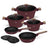 Berlinger Haus Pannenset Nordic Mat Bordeaux 7-Delig - Kookpan ø 20, 24, 28 cm, Koekenpan ø 20 & 24 cm - Geschikt voor alle warmtebronnen