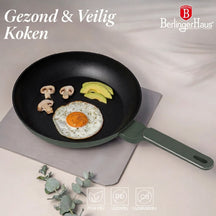 Berlinger Haus Pannenset Mat Groen 11-Delig - Kookpan ø 20, 24, 28 cm, Koekenpan ø 24, 28 cm & Steelpan ø 16 cm - Geschikt voor alle warmtebronnen