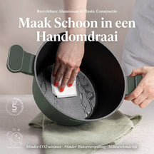 Berlinger Haus Pannenset Mat Groen 11-Delig - Kookpan ø 20, 24, 28 cm, Koekenpan ø 24, 28 cm & Steelpan ø 16 cm - Geschikt voor alle warmtebronnen