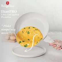 Berlinger Haus Pannenset Mat Crème 11-Delig - Kookpan ø 20, 24, 28 cm, Koekenpan ø 24, 28 cm & Steelpan ø 16 cm - Geschikt voor alle warmtebronnen