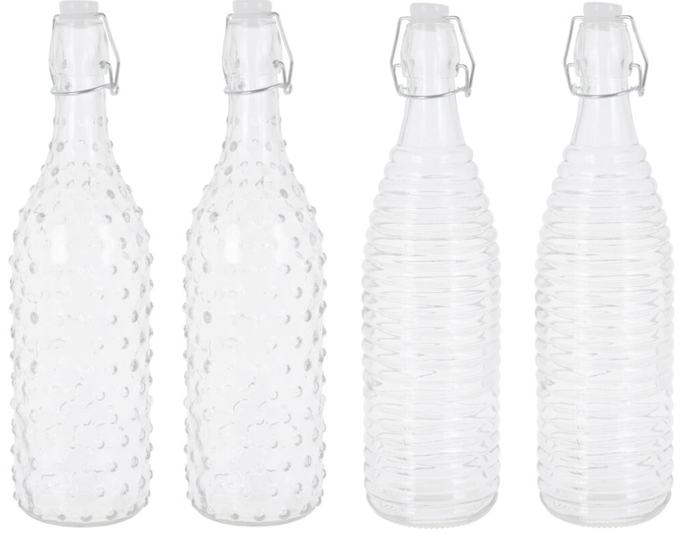 Cookinglife Beugelflessen Dots & Lines - 1 Liter - 4 stuks