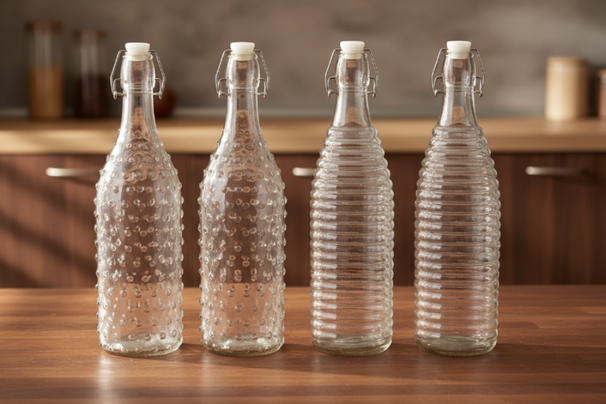 Cookinglife Beugelflessen Dots & Lines - 1 Liter - 4 stuks