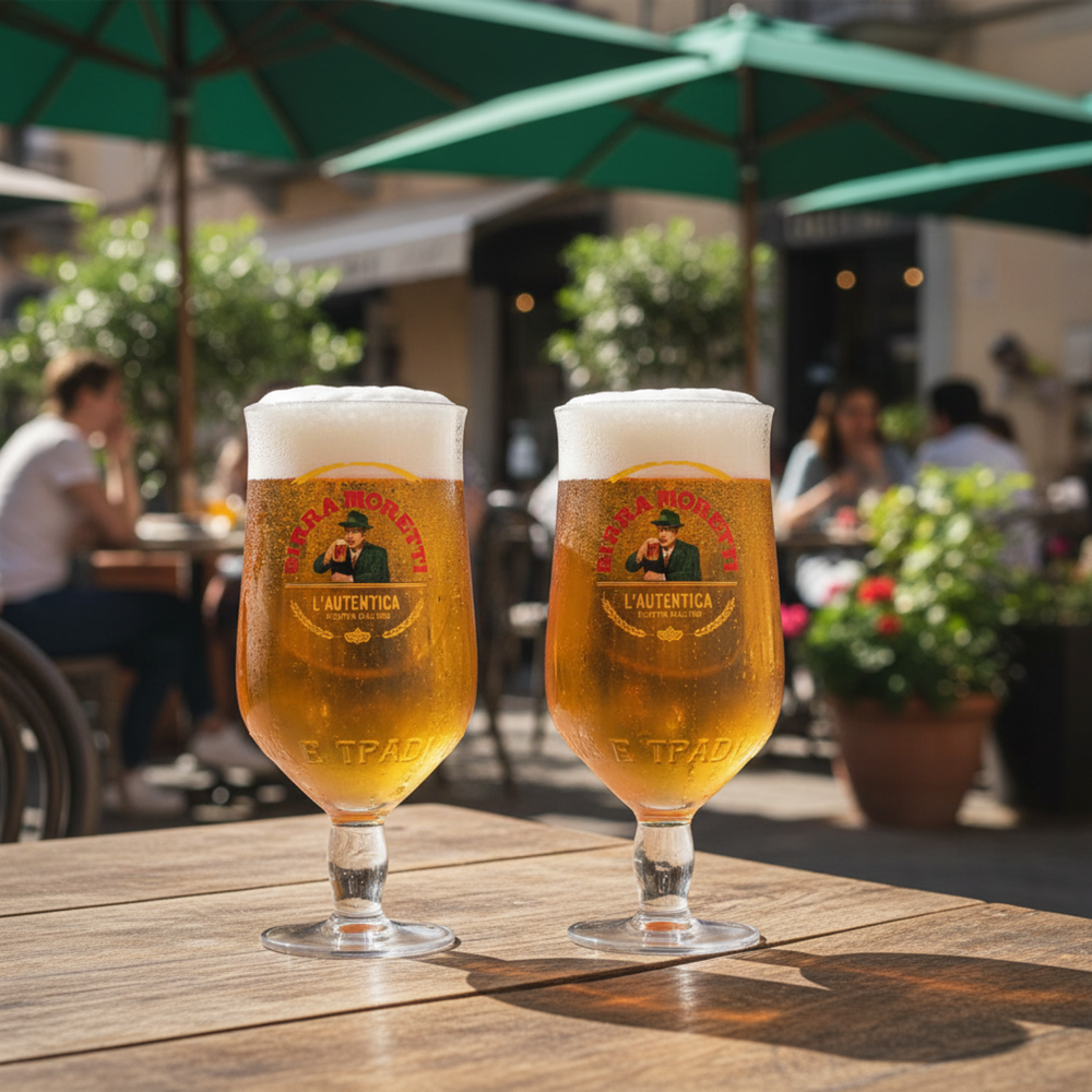 Birra Moretti Bierglazen 250 ml - 2 stuks
