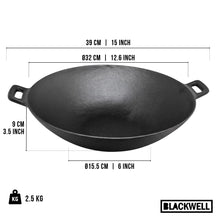 Blackwell Wokpan / Wadjan Gietijzer ø 32 cm / 3.3 liter - geschikt voor alle warmtebronnen - zonder anti-aanbaklaag