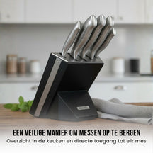 Blackwell Messenblok - Noire - Koksmes, Santokumes, Broodmes, Officemes & Schilmes 6-delig
