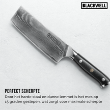 Blackwell Messenset (Koksmes + Groentemes + Officemes) - Japanse stijl - 67 lagen damaststaal - VG10 - 3-delig