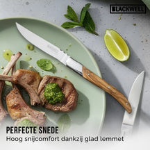 Blackwell Steakmessen Laguiole - Olijfhout - 6 Stuks