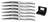 Blackwell Steakmessen Laguiole - Raw Black Lemmet - RVS - 6 Stuks