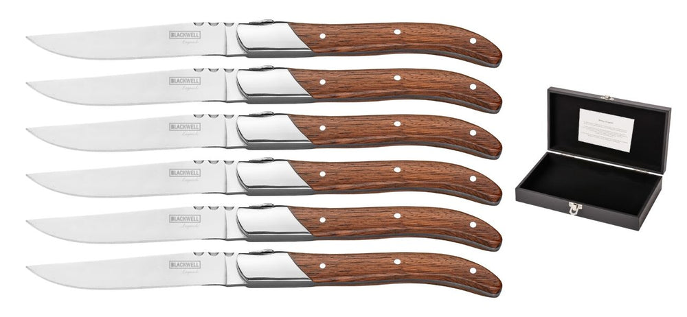 Blackwell Steakmessen Laguiole - Rozenhout - 6 Stuks