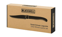 Blackwell Steakmessen Laguiole - Olijfhout - 6 Stuks