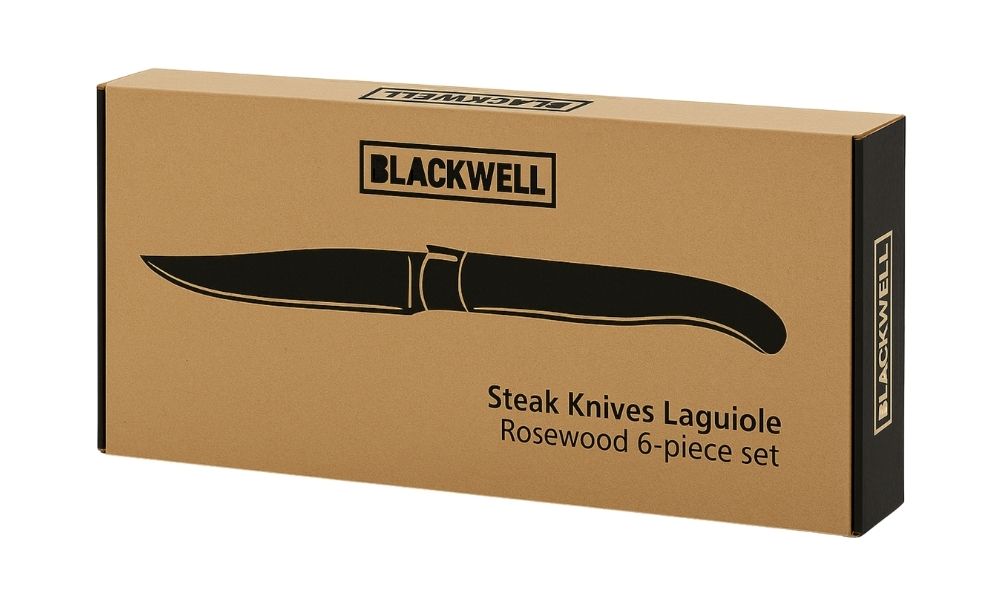 Blackwell Steakbestek Laguiole - Steakmessen & Steakvorken - Rozenhout - 12 Stuks