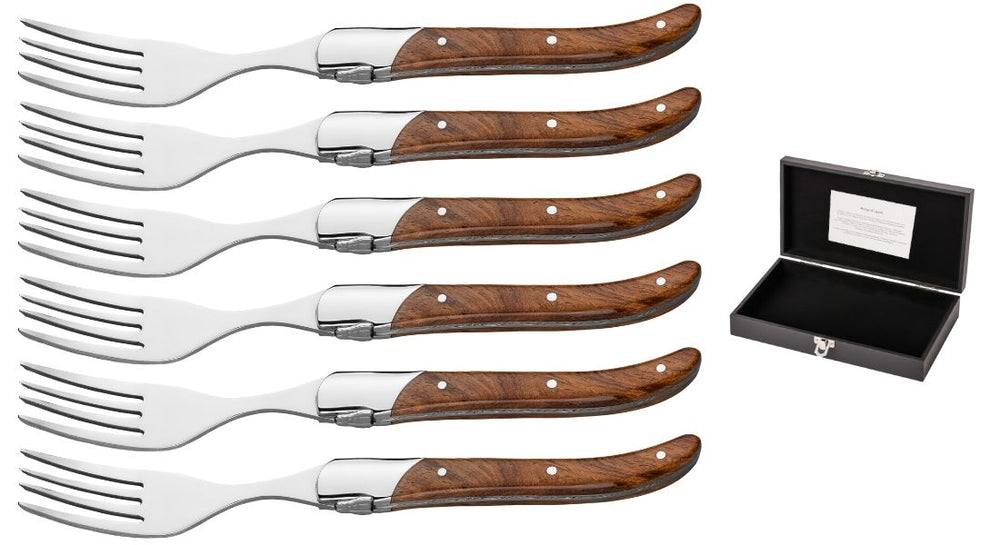 Blackwell Steakvorken Laguiole - Rozenhout - 6 Stuks