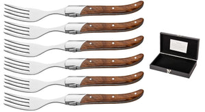 Blackwell Steakvorken Laguiole - Rozenhout - 6 Stuks