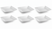 BonBistro Diepe Borden / Pastaborden Yong Squito 22 x 22 cm - Wit - 6 stuks