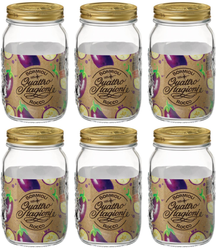 Bormioli Rocco Mason Jar / Weckpotten Quattro Stagioni - ø 11 cm / 1 liter - 6 stuks