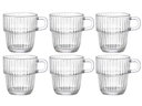 Bormioli Rocco Theeglazen - Koffieglazen met oor - Stapelbaar - Barshine 250 ml - 6 Stuks