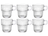 Bormioli Rocco Theeglazen - Koffieglazen met oor - Stapelbaar - Barshine 250 ml - 6 Stuks