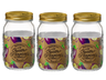 Bormioli Rocco Mason Jar / Weckpot Quattro Stagioni - ø 8.6 cm / 1 liter - 3 stuks