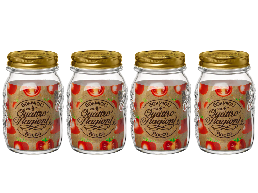 Bormioli Rocco Mason Jar / Weckpot Quattro Stagioni - ø 9 cm / 500 ml - 4 stuks