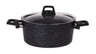 Cookinglife Kookpan met deksel - Black Speckle - Aluminium ø 20 cm / 2.7 liter - Geschikt voor alle warmtebronnen - standaard anti-aanbaklaag
