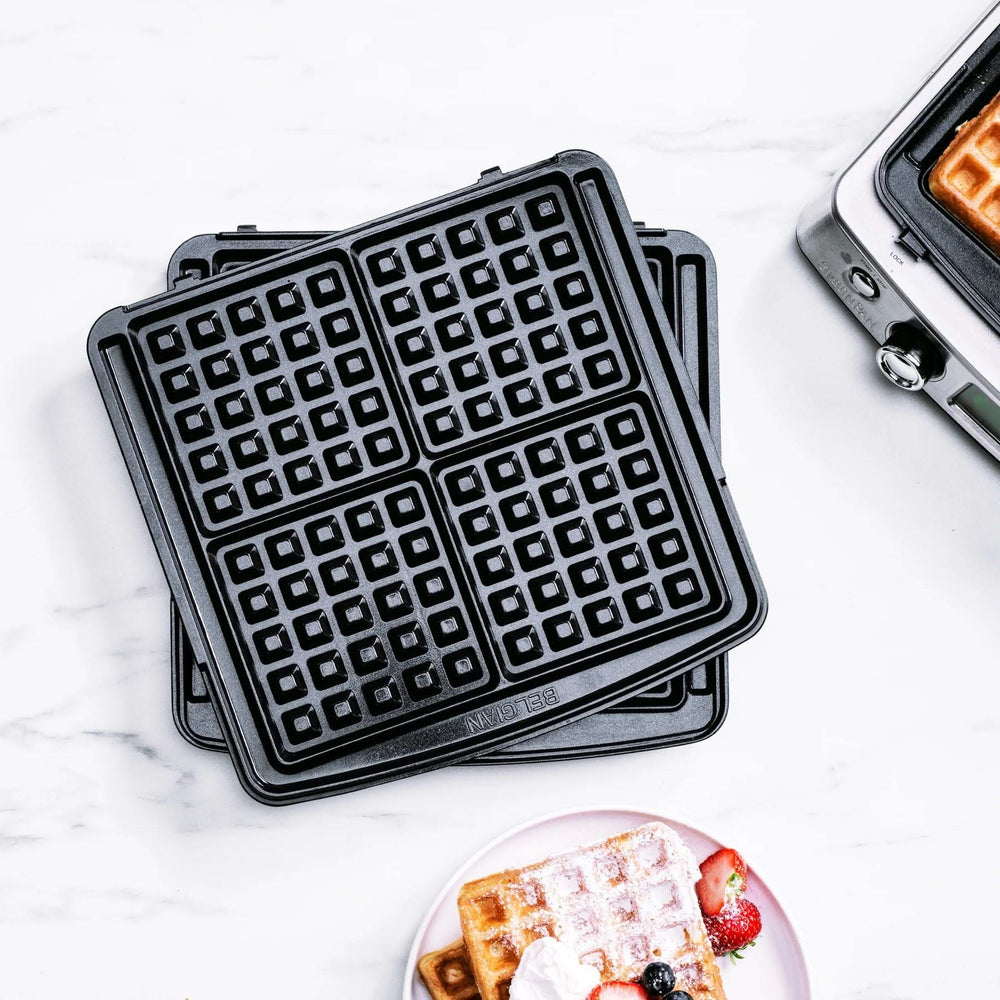 GreenPan Wafelijzer - Black - inclusief 2 sets wafelplaten - Keramische anti-aanbaklaag