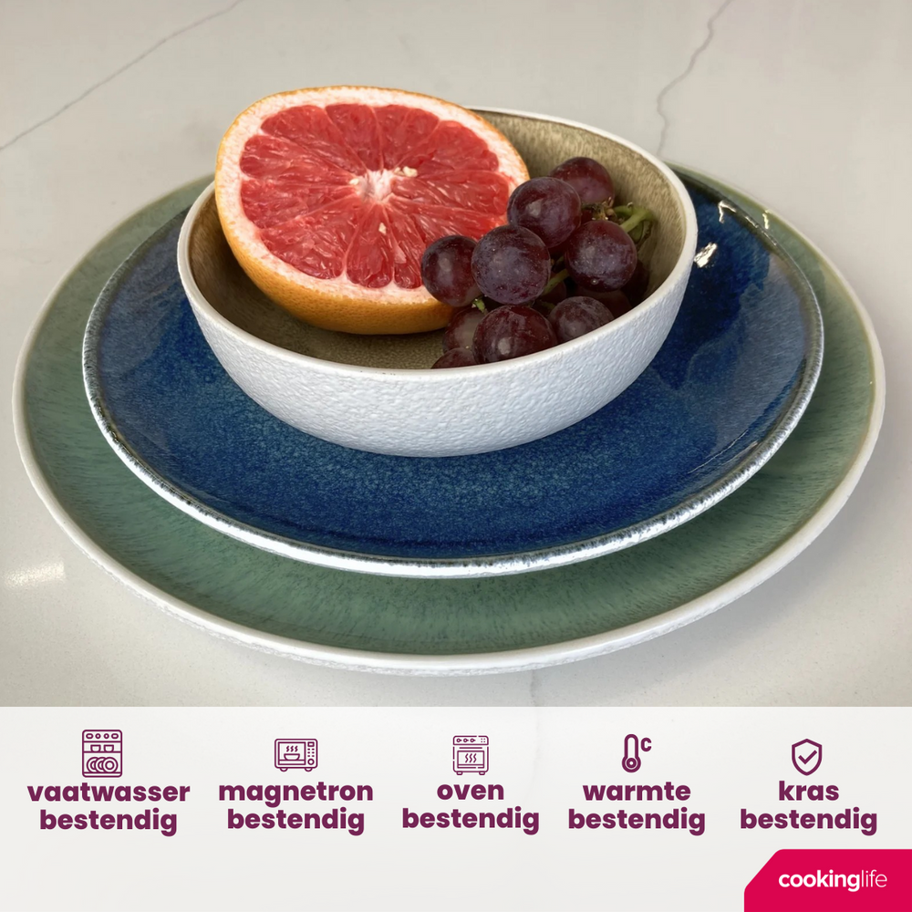 Cookinglife Ontbijtborden / Dessertborden Belize ø 21 cm - 6 stuks