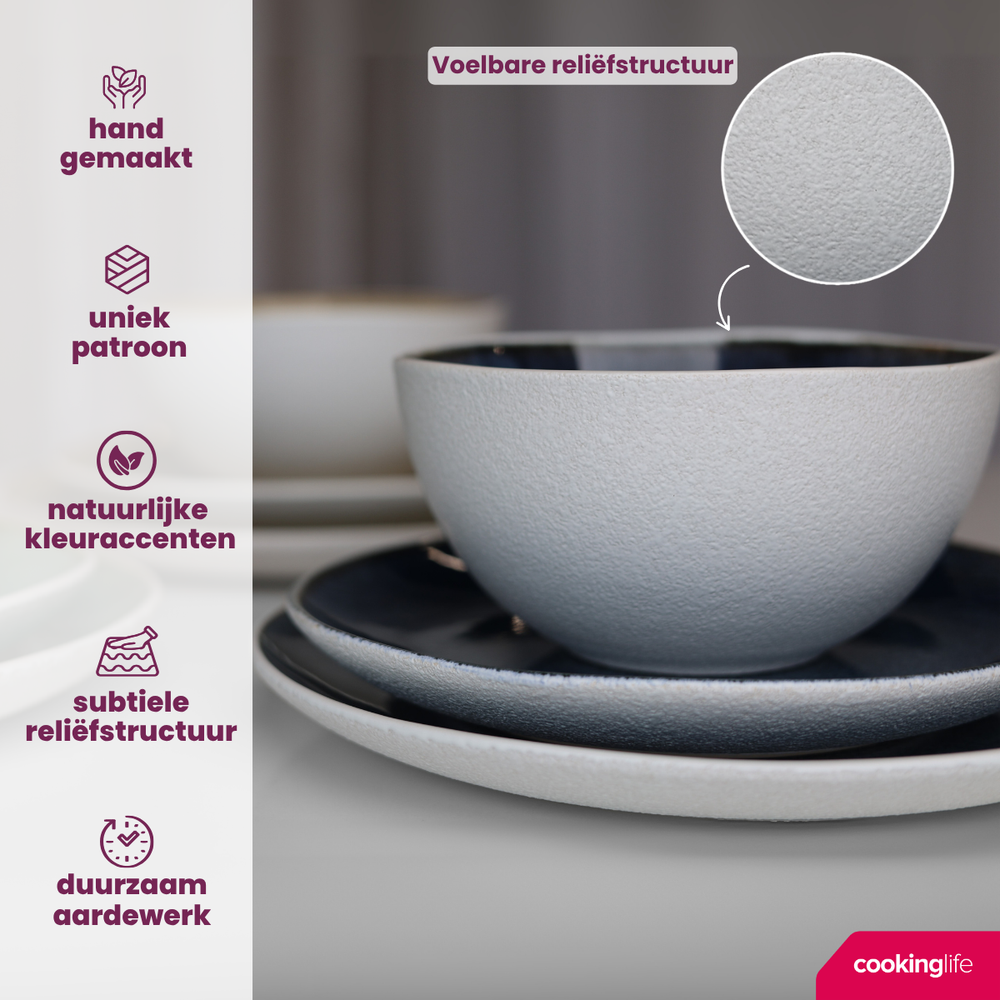 Cookinglife Soepkommen / Kommen Belize ø 15 cm - 6 stuks
