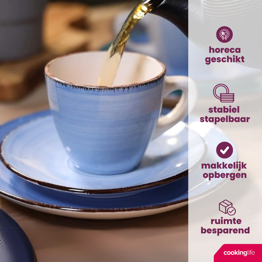 Cookinglife Eierdopjes Delice Blauw - 6 stuks