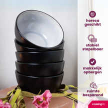 Cookinglife Kleine Kommen Nola Warm Grey ø 12 cm - 6 stuks