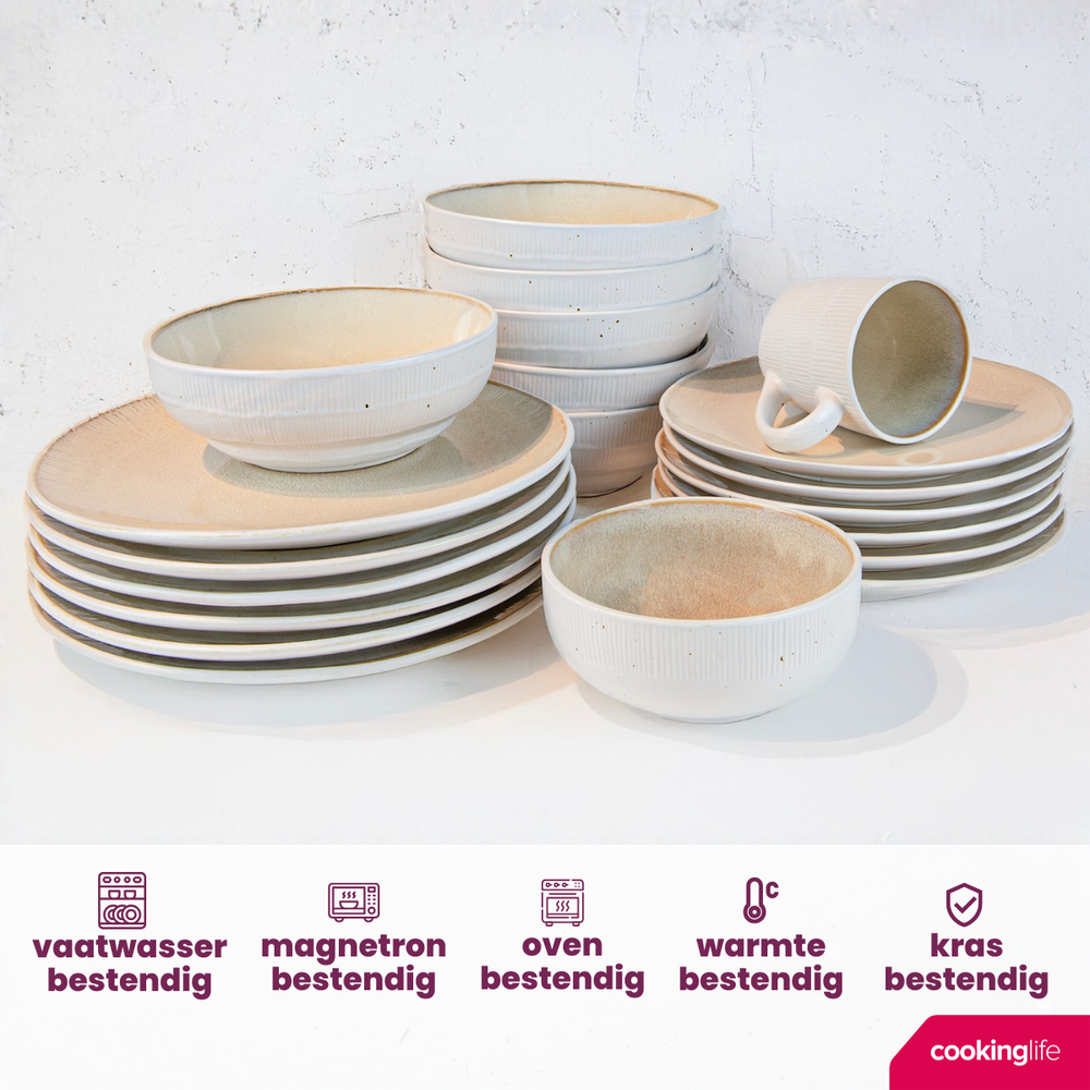 Cookinglife Soepkommen / Kommen Nola Sand ø 14 cm - 6 Stuks
